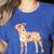 Vintage Floral Boston Terrier For Dog Lover Women's Heather T-Shirt Heather True Royal