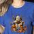 Vintage Ghost Book Reading Pumpkin Gothic Halloween Teachers Men Women Kids Women's Heather T-Shirt Heather True Royal