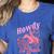 Vintage Howdy First Grade Cowgirl Teacher Western School Women's Heather T-Shirt Heather True Royal