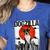 Vintage Japanese Dogzilla Boston Terrier Women's Heather T-Shirt Heather True Royal