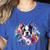 Watercolor Floral Boston Terrier Mama Dog Lover Mother's Day Women's Heather T-Shirt Heather True Royal