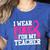 I Wear Pink For My Teacher Breast Cancer Awareness Women's Heather T-Shirt Heather True Royal I Wear Pink For My Teacher Breast Cancer Awareness Women's Heather T-Shirt Heather True Royal