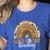 Wild About Reading Teacher Back To School Leopard Rainbow Women's Heather T-Shirt Heather True Royal Wild About Reading Teacher Back To School Leopard Rainbow Women's Heather T-Shirt Heather True Royal