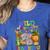 Wild About Teaching Safari Jungle School Teacher Women's Heather T-Shirt Heather True Royal