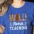 Wild About Teaching Teacher Lover Animals Leopard Zebra Women's Heather T-Shirt Heather True Royal