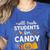 Will Trade Students For Candy Teacher Cute Halloween Women's Heather T-Shirt Heather True Royal Will Trade Students For Candy Teacher Cute Halloween Women's Heather T-Shirt Heather True Royal