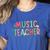 Women Music Teacher First Day Of School Elementary School Women's Heather T-Shirt Heather True Royal