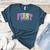 Back To School Neon Checkered First Grade Colorful Teacher Women's Heather T-Shirt Heather Deep Teal