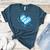 Bavarian Flag As Heart Blue Diamond Bavaria Women's Heather T-Shirt Heather Deep Teal