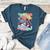 Boston Terrier Dog Christmas Snowman Winter Snow Women's Heather T-Shirt Heather Deep Teal