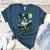 Boston Terrier Dog Starry Night Painting Women's Heather T-Shirt Heather Deep Teal