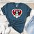 Boston Terrier Heart Cute Puppy Lover Or Dog Owner Women's Heather T-Shirt Heather Deep Teal