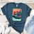 Boston Terrier Merry Christmas Tree Truck Santa Dog X-Mas Women's Heather T-Shirt Heather Deep Teal