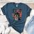 Boston Terrier Patriotic 4th Of July USA American Flag Women's Heather T-Shirt Heather Deep Teal