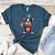 Boston Terrier Puppy Dog Holds His American Flag 4th Of July Women's Heather T-Shirt Heather Deep Teal