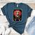 Boston Terrier Samurai Ninja Vintage Anime Japanese Ukiyo-e Women's Heather T-Shirt Heather Deep Teal