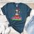 Boston Terrier Santa Claus Christmas Dog Women's Heather T-Shirt Heather Deep Teal