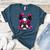Boston Terrier Valentines Day Shirt Heart Dog Lover Women's Heather T-Shirt Heather Deep Teal