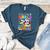 Color The World With Kindness Crayon Positivity Teacher Women's Heather T-Shirt Heather Deep Teal