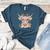 Cute Floral Highland Cow Back To School For Women Teacher Women's Heather T-Shirt Heather Deep Teal