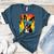 Dog Boston Terrier Hawaiian Women's Heather T-Shirt Heather Deep Teal