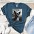 Dog Mom Dad Alien Selfie Boston Terrier UFO For Men Women Women's Heather T-Shirt Heather Deep Teal
