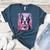 Dog Pink Boston Terrier Women's Heather T-Shirt Heather Deep Teal