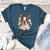 Floral Boston Terrier Women's Heather T-Shirt Heather Deep Teal