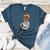 Halloween Skeleton Boston Terrier Women's Heather T-Shirt Heather Deep Teal