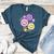 Happy To See Your Face Teacher Flower Back To School Women's Heather T-Shirt Heather Deep Teal