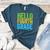 Hello Fourth Grade Shirt 4th Grade Boy Girl Student Teacher Women's Heather T-Shirt Heather Deep Teal