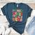 In My Holly Xmas Jolly Teacher Era Teacher Vibes Christmas Women's Heather T-Shirt Heather Deep Teal