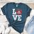 LOVE Apple 3rd Grade Teacher Student School Women's Heather T-Shirt Heather Deep Teal
