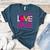 In October We Wear Pink Love Teacher Breast Cancer Awareness Women's Heather T-Shirt Heather Deep Teal