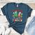 One Merry Teacher Groovy Christmas Tree Pjs Xmas Teacher Women's Heather T-Shirt Heather Deep Teal