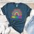 Preschool Rainbow Girls Boys Kids Teacher Back To School Women's Heather T-Shirt Heather Deep Teal