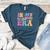 Retro Groovy Retirement Era Retired Teacher Women's Heather T-Shirt Heather Deep Teal