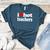 Retro I Love Hot Teachers Vintage I Heart Hot Teacher Men Women Girls Kids Women's Heather T-Shirt Heather Deep Teal