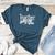 Teacher Blue Chinoiserie Coquette Bow Heart Teacher Life Women's Heather T-Shirt Heather Deep Teal