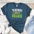 Teachers Love Brains Halloween Teacher Zombie Women's Heather T-Shirt Heather Deep Teal
