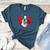 Valentine's Day Boston Terrier Dog Women's Heather T-Shirt Heather Deep Teal