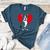 Valentine's Day Boston Terrier Lover Women's Heather T-Shirt Heather Deep Teal