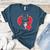 Valentine's Day Boston Terrier Women's Heather T-Shirt Heather Deep Teal