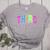 Back To School Neon Checkered Third Grade Colorful Teacher Women's Heather T-Shirt Athletic Heather