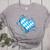Bavarian Flag As Heart Blue Diamond Bavaria Women's Heather T-Shirt Athletic Heather