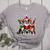Boston Terrier Christmas Dogs Santa Reindeer Elf Women's Heather T-Shirt Athletic Heather