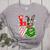 Boston Terrier Christmas Tree Lights Santa Dog Xmas For Men Women Kids Women's Heather T-Shirt Athletic Heather