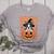 Boston Terrier Costume On Pumpkin Halloween Boston Terrier Women's Heather T-Shirt Athletic Heather