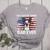 Boston Terrier Dad American Flag 4th Of July Dog Fathers Day Women's Heather T-Shirt Athletic Heather