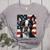 Boston Terrier Dog American Flag 4th Of July Patriotic Puppy Women's Heather T-Shirt Athletic Heather